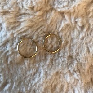 14k gold small hoops